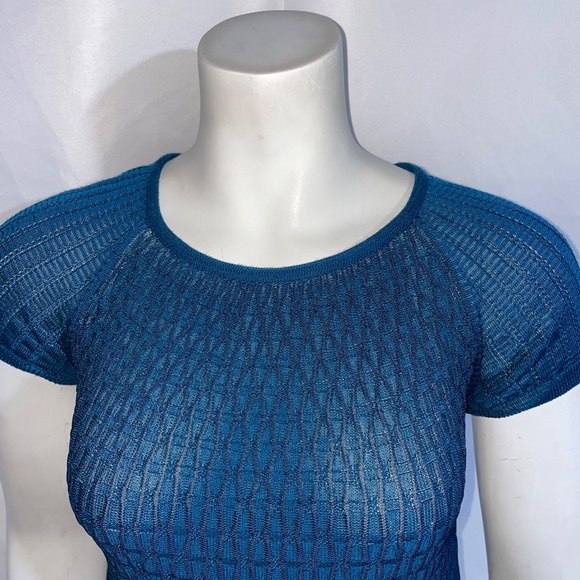 Mission Mini Dress Purple Short Sleeve Scoop Neck Size S - Picture 2 of 8